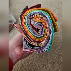 10 Fat Quarters Tie-dye Rainbow Fabric Roll